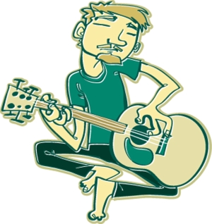 dessin d'un adolescent avec une guitare